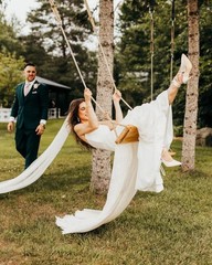 Hanging Wooden Swing 24″x 8″x 1.2″ Tree Swing Adults & Kids W/ 500lbs Load