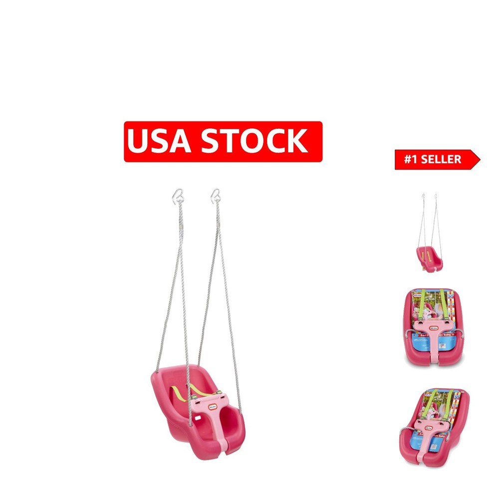 Adjustable Safety 2-in-1 Snug ‘n Secure Swing for Infants & Toddlers – Magenta