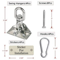 Heavy Duty Swing Hangers for Wooden Sets 2000 LB Capacity Hammock Hanger 360 …