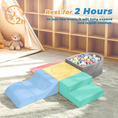 Climbing Toys for Toddlers 1-3, 6-Piece Foam Climbing Blocks for Toddlers, Baby