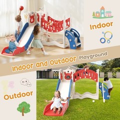10 in1 Kids Slide Climber Playset Indoor Outdoor Freestanding Playground Toddler