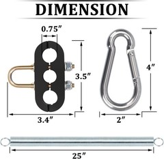 25″ Single Tender Spring Kit, 3 in 1 ABS Air Line Hose Tracker Tender Kit Hea…