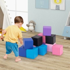 5.5″ x 5.5″ Colorful Climbing Foam Soft Cubes 12 PCS Foam Building Blocks