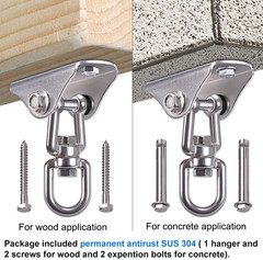 Stainless Steel Swing Hanger Heavy Duty Ceiling Swing Mount Free Swivel Swing Ho
