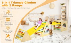 Kids Indoor Triangle Climber Play Gym Set Playroom Toddler Activity Ladder Ramp