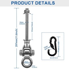 2-Pack Stainless Steel Swing Hangers Kit with 1500 LBS Load Capacity, Silent …
