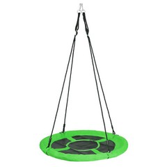 40” Round Saucer Tree Flying Swing Set Seat Max 800LBS Adjustable Ropes Green