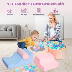 6-Piece Toddler Climbing Toys Indoor, Climbing Toys for 1 Year Old, Soft Play…