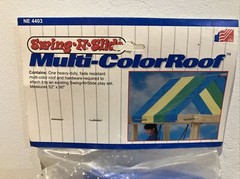 Vtg Swing-N-Slide NE 4403 Multi-Color Replacement Tarp 52”x 90”