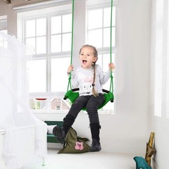 Heavy-Duty Kids Swing Seat – 440 lbs Capacity for Indoor/Outdoor Fun in Green