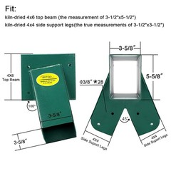 A Frame Swing Set Bracket Green Mounting Hardware Kit Swing Set Accessories