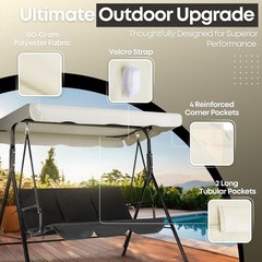 Replacement Canopy for 2-Seat Swing – UV Waterproof Outdoor Patio Glider Cover