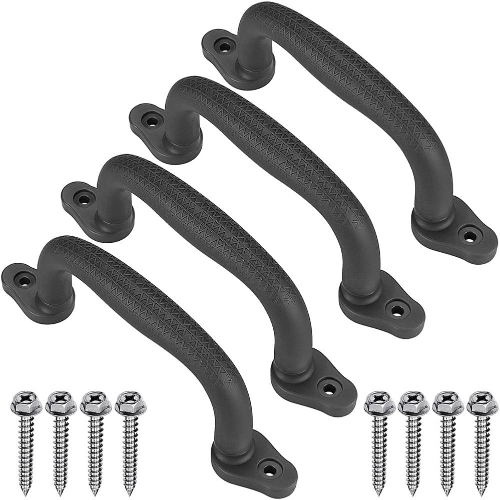 Black Playground Safety Handles, Non-Slip Plastic Kids Playground Grab Handles,