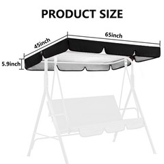 Swing Canopy Replacement for Outdoor Patio Swing Chair 2/3 Seater Waterproof …
