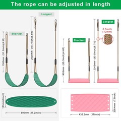 SELEWARE Heavy Duty Swing Seats for Kids & Adults, Non‑Slip Flat Plastic & U‑…