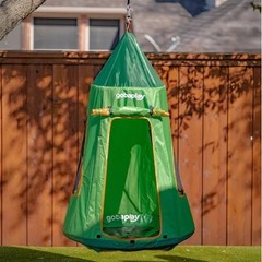 FlyMax Saucer Kids Tree Swing with Tent, Supports up to 1,000 lbs, Green, NEW