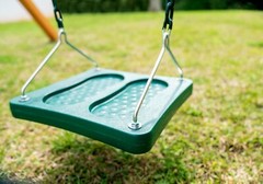 Stand-Up Swing with 14″ x 14″ Swing Base and Coated Chains for Swing Set and …