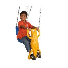 Swing-N-Slide Wind Rider Glider Swing, No Swing Hangers Yellow/Blue, 72″ H x …
