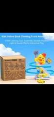 Duck Climbing Stairs Electric Duck Slide Toy with LED Lights and Music 6 Pcs