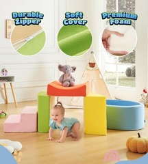 Foam Climbing Blocks with Ball Pit Designed for Toddlers Aged 1-3 for Indoor