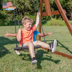 Outdoor Playground Set W/ Tube Slide Elevated Clubhouse Rockwall Wave Slide NEW
