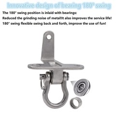 2-Pack Stainless Steel Swing Hangers, Anti-Rust Heavy Duty Hanger, Slient Bea…