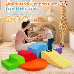 6-Piece Soft Foam Climbing Blocks for Toddlers & Babies – Indoor Baby Climbing T