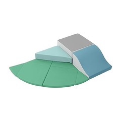 ECR4KIDS SOFTZONE JUNIOR ADVENTURER’S SUMMIT SLIDE CONTEMPORARY GREEN