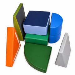 SoftZone 8 Piece Soft Play Climbing Blocks Set Toddler Kids Foam Play Shapes Ind