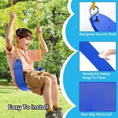 2 Pack Swing for Outdoor Swing Set, Swing Seat Replacement Kit with 66″ Heavy…