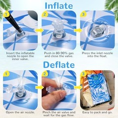 Ornnut XL/L Pool Floats, 3Pack/4Pack Inflatable Pool Floats Adult & P, G, B