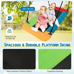 3-in-1 Kids Swing Set 660 LBS Carbon Steel Swing Frame w/ Belt Swing for