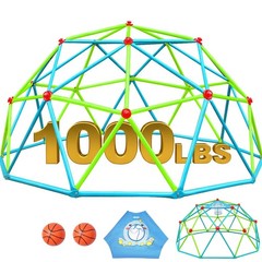 Zupapa 10FT Climbing Dome,Kids Jungle Gym,1000LBS Easy Assemble Outdoor Playset