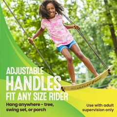 Swurfer Stand Up TreeSkate Outdoor Swing – Tree Swing for Kids with Adjustabl…
