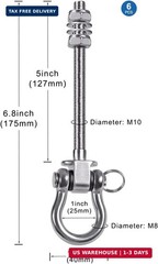 6Pcs Heavy Duty Swing Hangers with Bearings Swing Hooks for Wood & Metal Beams S