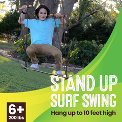 Treeskate Skateboard Tree Swing, Outdoor Stand up Surf Swing, Kids Outdoor Play