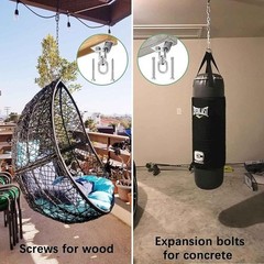 360° Rotating Swing Hanger Stainless Steel Kit Hammocks Swings Yoga Aerial New