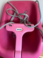 Little Tikes Pink Toddler Outdoor Swing Seat with Rope for Ages 9 Months-4 Years