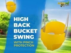 SWING SET STUFF HIGHBACK FULL BUCKET SEAT YELLOW playground fort accessory 0001