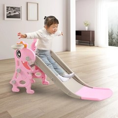Indoor Slide for Age 1 To 8 Dinosaur Shape Non Slip Stairs Kids Slide