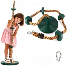 Teekyooly Rope Swing for Tree, Climbing Rope for Kids for Outside with Green