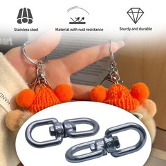 6 Pcs M4 Stainless Steel Double Ended Swivel Hook, Reliable Eye to Eye Swivel…