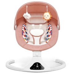 Baby Swings for Infants Pink 5 Speeds 12 Melodies Bluetooth Remote Pink