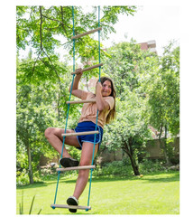 Trelines 7ft Rope Ladder: Wood Steps, 250lb Cap, Kids & Adults