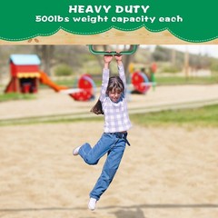 SELEWARE 6-Pack 17-Inch Green Metal Playground Safety Handles – Heavy-Duty, N…