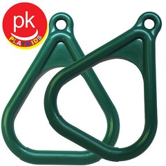 Trapeze Ring Bar Swing set Play playground Backyard Jungle Gym Hand Grip 2 Green