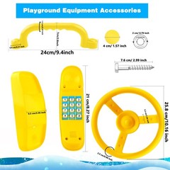 Playground Accessories Swingset Plastic Pirate Ship Steering Wheel Safety Han…