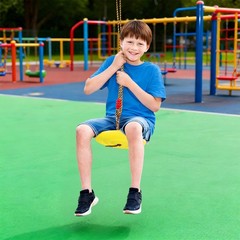 Outdoor Hanging Disc Swing For Playground Garden Adjustable Height Load 132 lbs