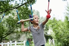 Ninja Warrior Obstacle Course Rope Set for Kids 42Ft Line with Swing, Climbing R