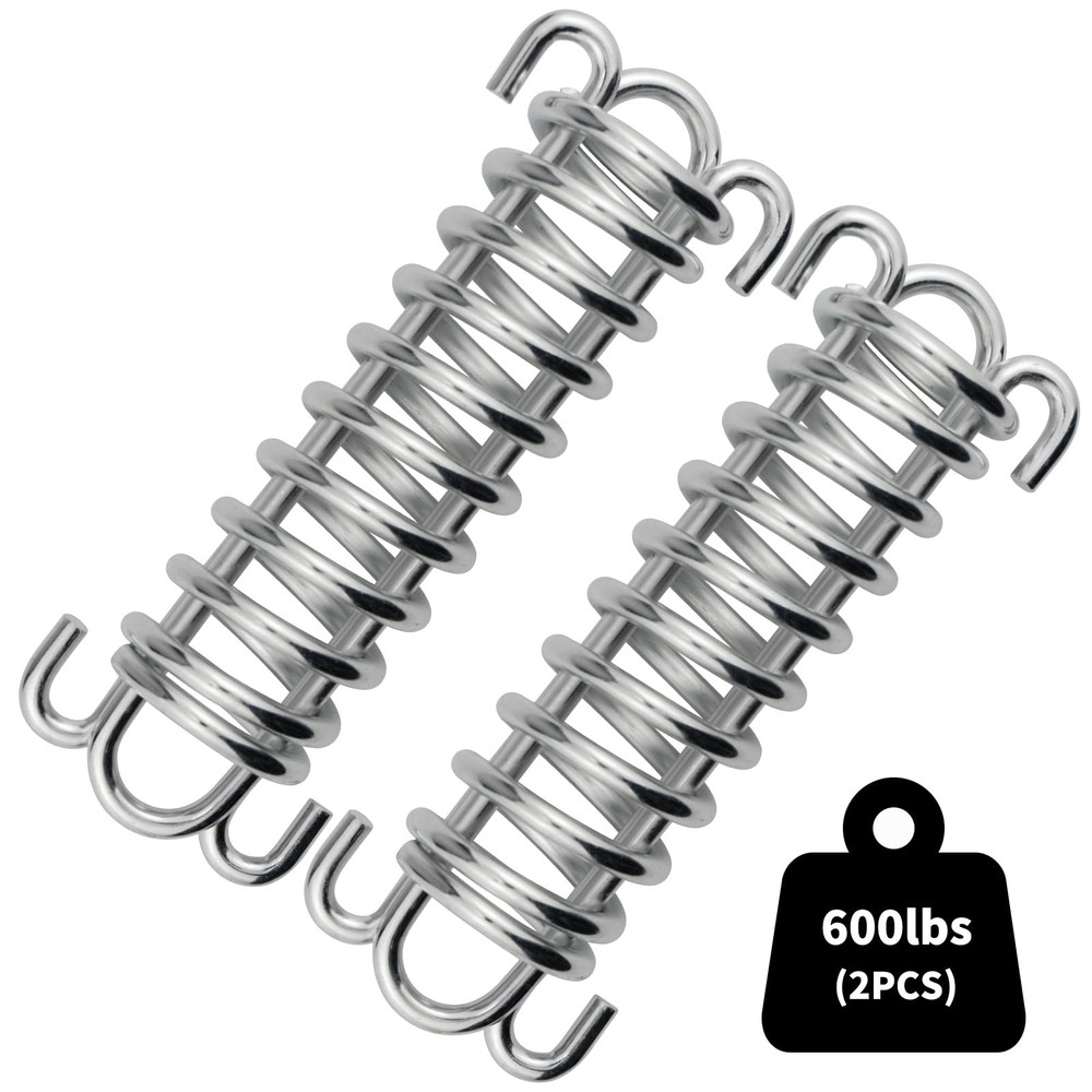 2 PCS 300Lb Heavy Duty Porch Swing Springs Awning Hammock Chair Hanger